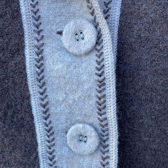 Vintage Variations Earth Tone Brown Beige 100% Wool Button Up Jacket Shacket Med - Picture 6 of 11